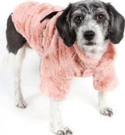 Pet Life ® 'Pink-Mink' Luxury Designer Dog Coat