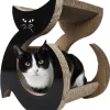 Pet Life ® 'Purresque' Modern Fashion Designer Premium Quality Kitty Cat Scratcher Lounger Lounge with Catnip
