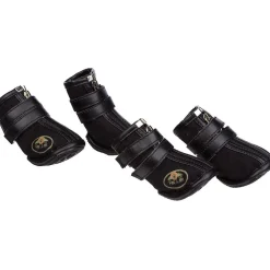 Pet Life ® Ruff Suede High-Support Dog Shoes Sneakers Booties - Set of 4