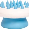 Pet Life ® 'Scwubba' Handheld Bathing Brushing and Massaging Soft Flexible Grooming Pet Comb