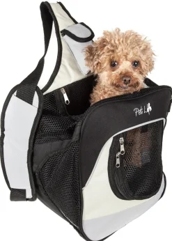 Pet Life ® Single Strap Over-The-Shoulder Hands Free Fashion Backpack Pet Dog Carrier