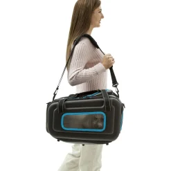 Pet Life ® 'Stow-Away' Airline Approved Ergonomically designed Collapsible Lightweight Travel Pet Dog Carrier
