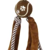Pet Life ® 'Tennis Pawl' Rope Squeaker and Crinkle Tennis Dog Toy