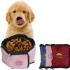 Pet Life ® Wallet Folding Waterproof Zippered Folding Pet Travel Cat and Dog Bowl