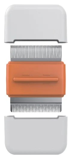 Pet Life ® 'Zipocket' 2-in-1 Underake and Stainless Steel Travel Grooming Pet Comb