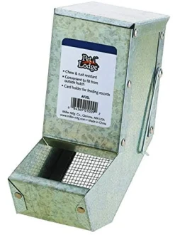 Pet Lodge Galvanized Feeder with Sifter Bottom & Limited Ingredient Diet - 3 In