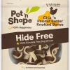 Pet 'N Shape Chik'n Peanut Butter Knotted Bones Hide-Free Dog Treat - 10 Count