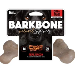 Pet Qwerks Made-in-the-USA Dinosaur BarkBone Bacon & Nylon Natural Dog Chews - Extra Large