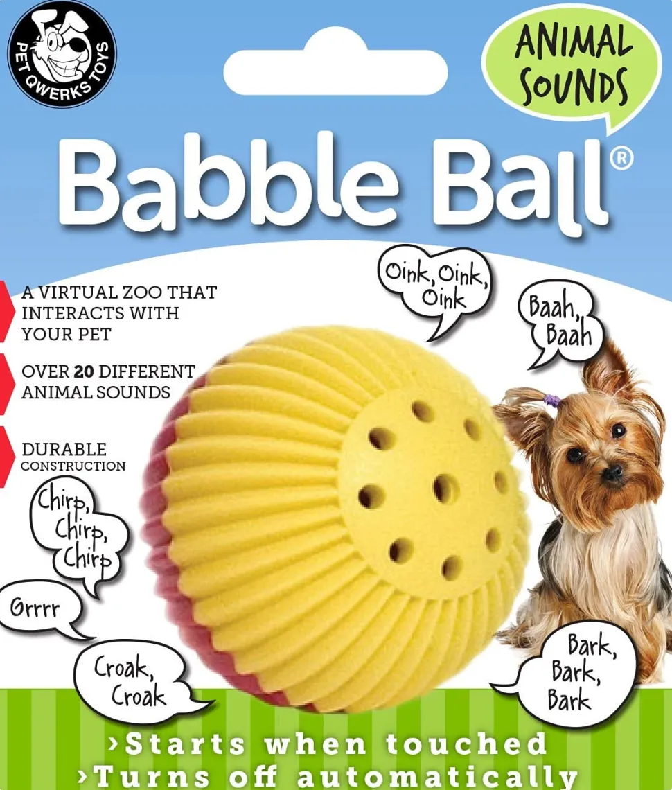 Pet Qwerks Talkin Babble Ball Dog Toy - Small