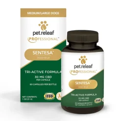 Pet Releaf Sentesa Tri-Active Formula 30 mg Large-Dog CBD Dog Supplements - 60 Count Bottle