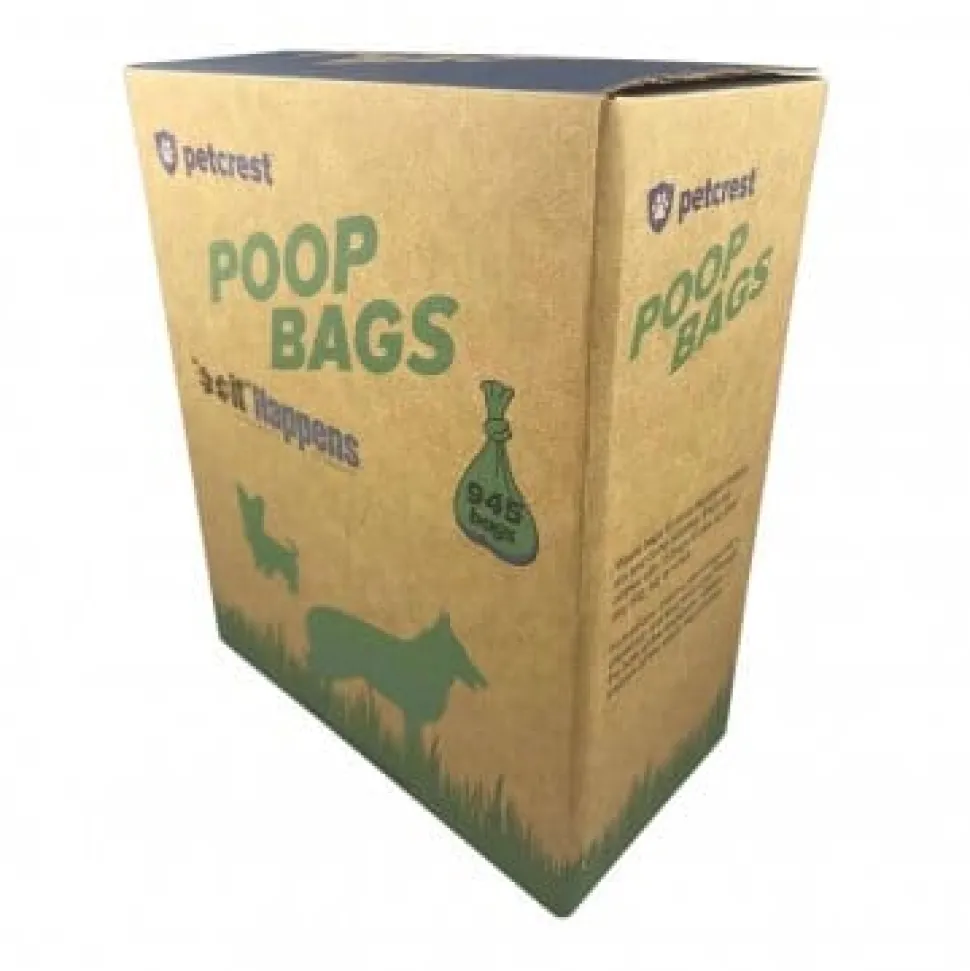 Petcrest Poop Bag Eco Box Display Dog Wastebags - 63 Rolls