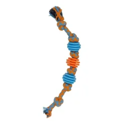 Petcrest TPR Toy Tug Ball Dimpl Dog Toy - 13 In
