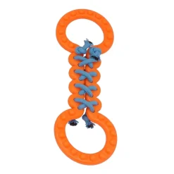 Petcrest TPR Toy Tug Double Ring Dog Toy - 13 In