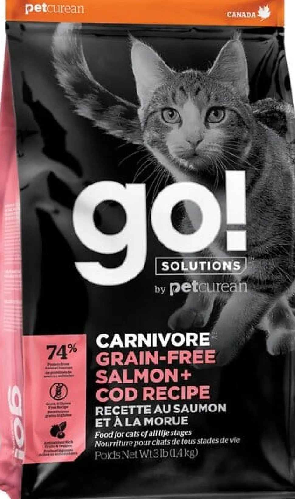 Petcurean 30/100g Petcurean GO! Carnivore Grain-Free Salmon & Cod Cat Dry Cat Food