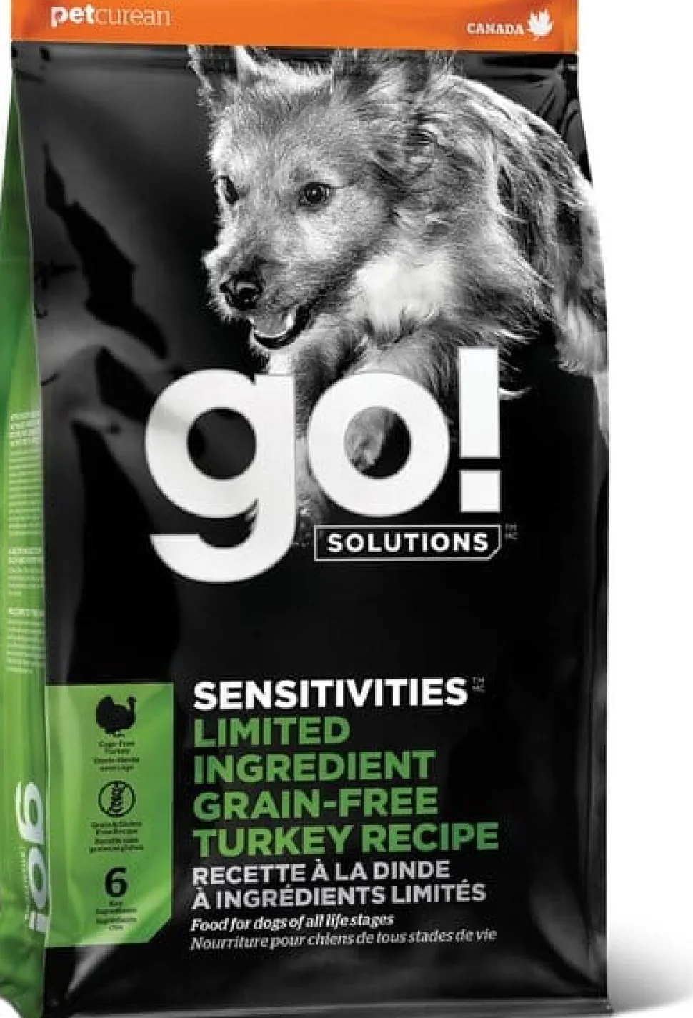 Petcurean 30/100g Petcurean GO! Sensitivities LID Grain-Free Turkey Recipe Dry Dog Food