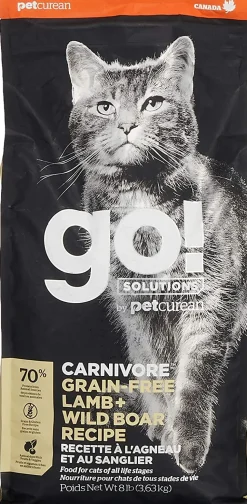 Petcurean GO! Carnivore Grain-Free Lamb & Wild Boar Cat Dry Cat Food - 8 lb Bag