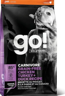 Petcurean GO! Carnivore Grain-Free Chicken, Turkey & Duck Adult Dry Dog Food - 22 lb Bag