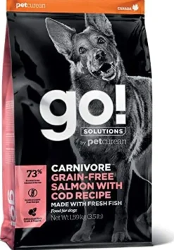 Petcurean GO! Carnivore Grain-Free Salmon & Cod Dry Dog Food - 3.5 lb Bag