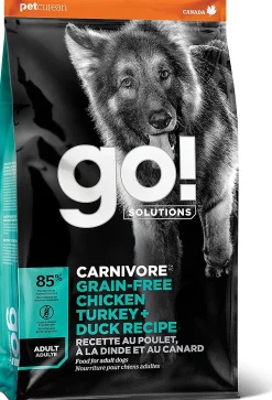 Petcurean GO! Carnivore Grain-Free Chicken, Turkey & Duck Puppy Dry Dog Food - 3.5 lb Bag
