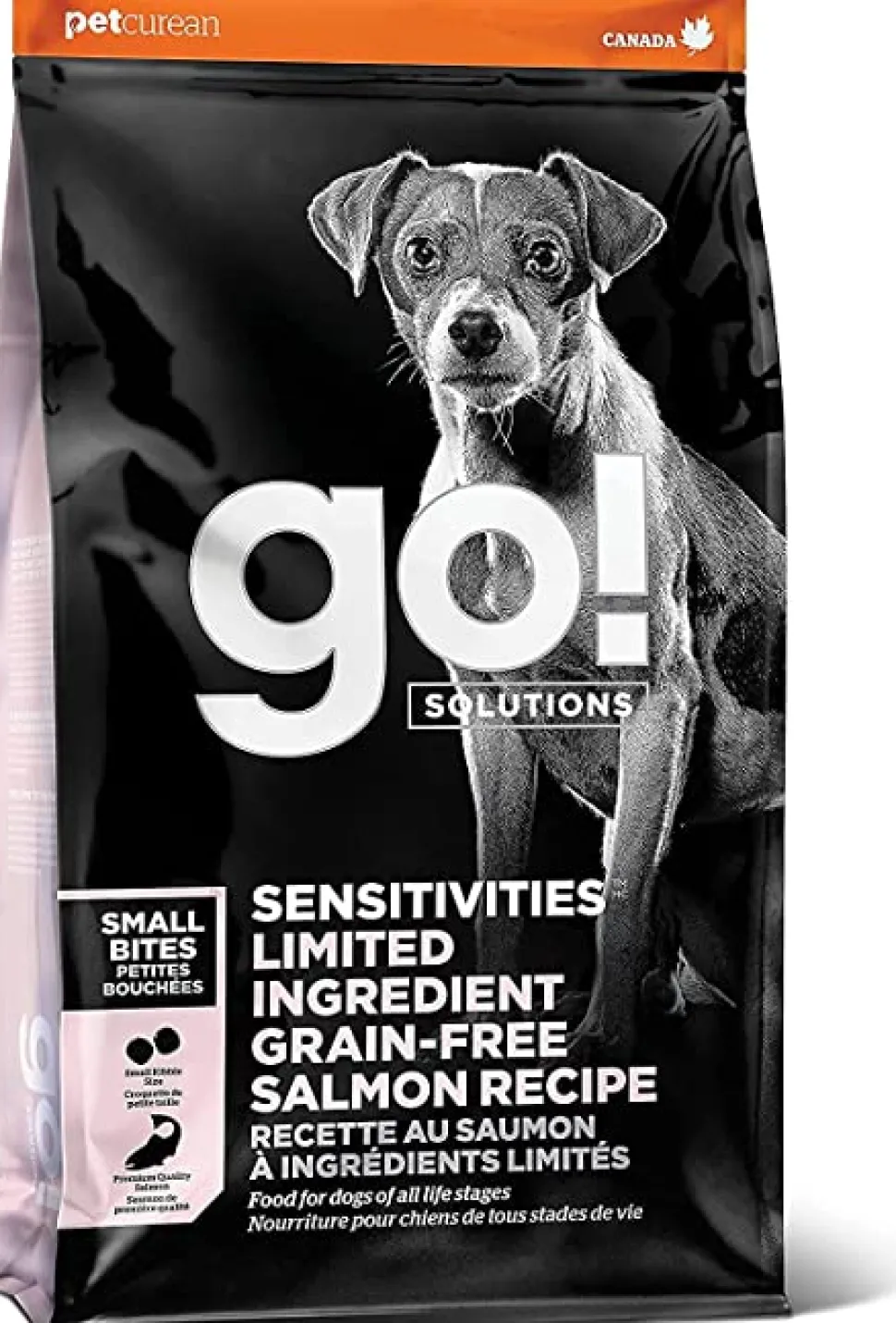 Petcurean GO! Sensitivities LID Grain-Free Small Bite Salmon Recipe Dry Dog Food - 3.5 lb Bag