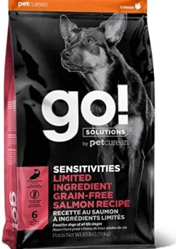 Petcurean GO! Sensitivities LID Grain-Free Salmon Recipe Dry Dog Food - 22 lb Bag