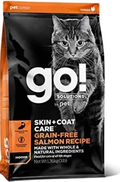 Petcurean GO! Skin & Coat Cat Grain Free Salmon Recipe (6 per bale) Dry Cat Food - 3 lb Bag