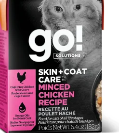 Petcurean GO! Skin & Coat Care Minced Chicken Wet Cat Food - 6.4 oz - Case of 24