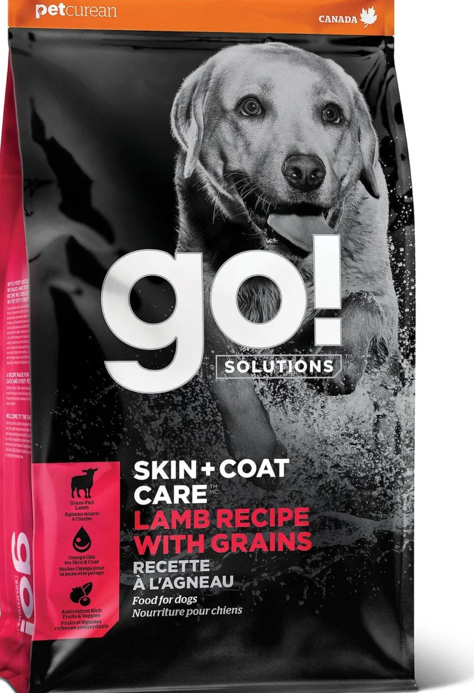 Petcurean GO! SKIN & Coat Lamb Meal Recipe Dry Dog Food - 25 lb Bag