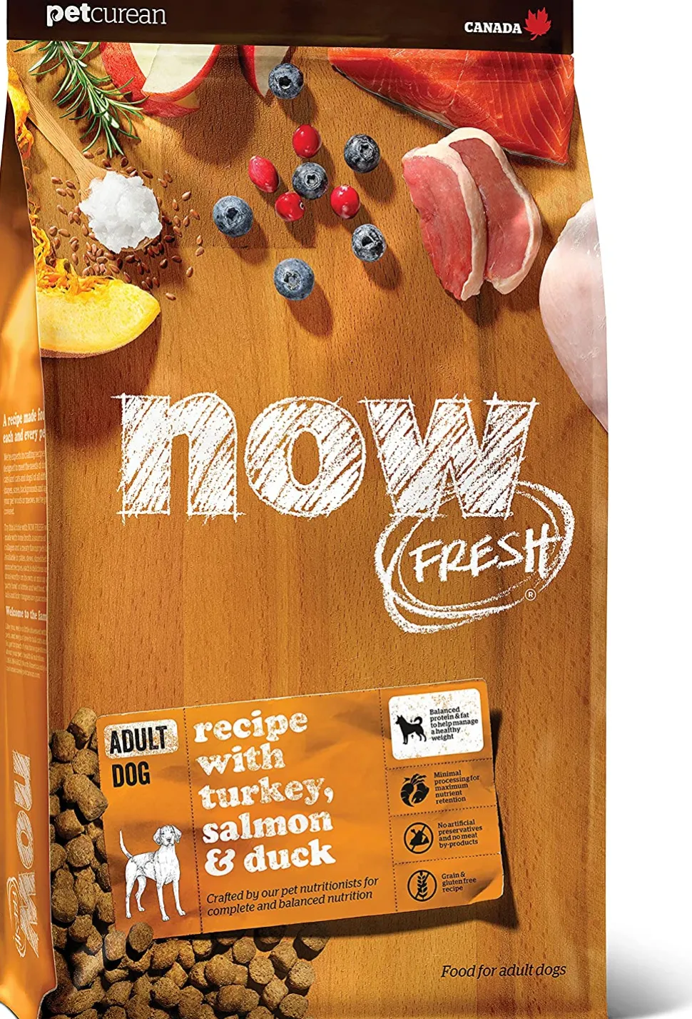 Petcurean NOW FRESH Grain-Free Senior Recipe Dry Dog Food - 22 lb Bag