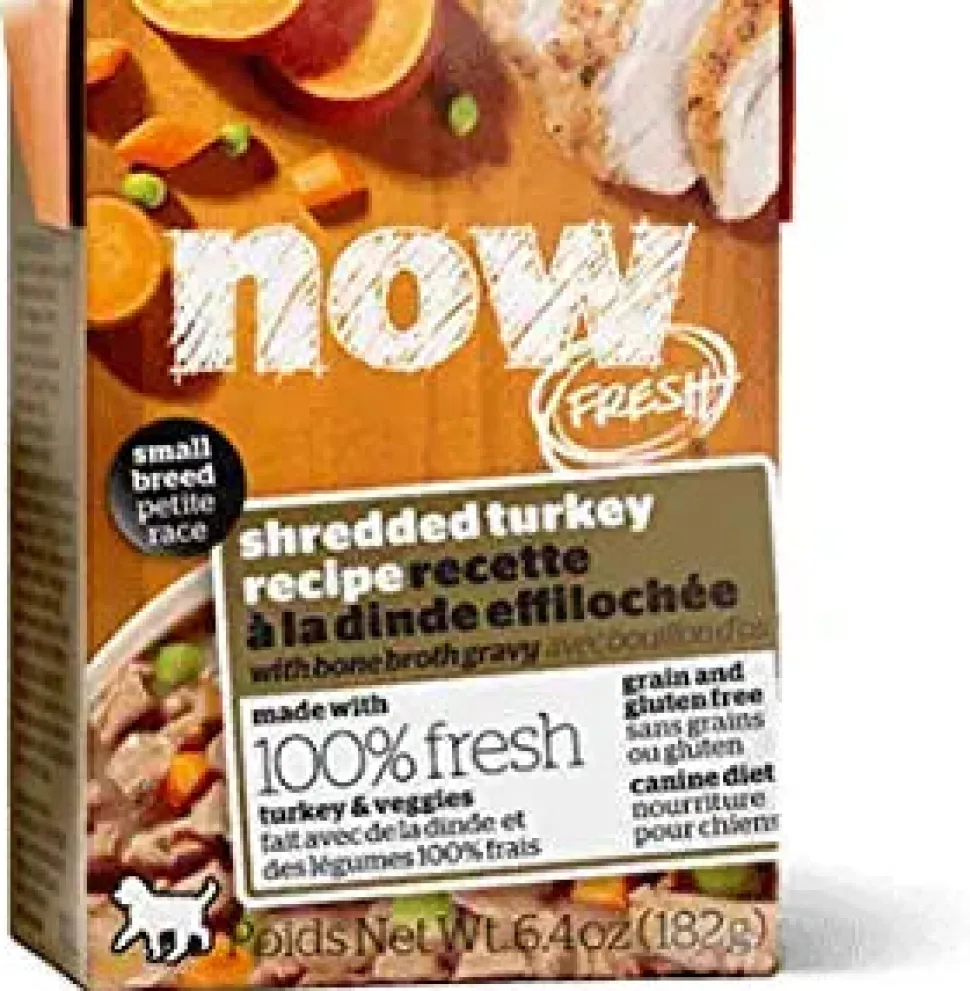 Petcurean NOW FRESH Grain-Free Small Breed Shredded Turkey Wet Dog Food - 6.4 oz - Case of 24