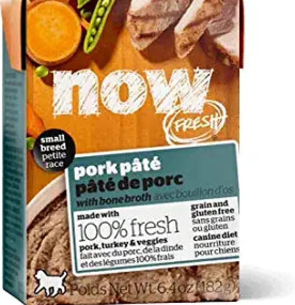 Petcurean NOW FRESH Grain-Free Small Breed Pork Pate' Wet Dog Food - 6.4 oz - Case of 24