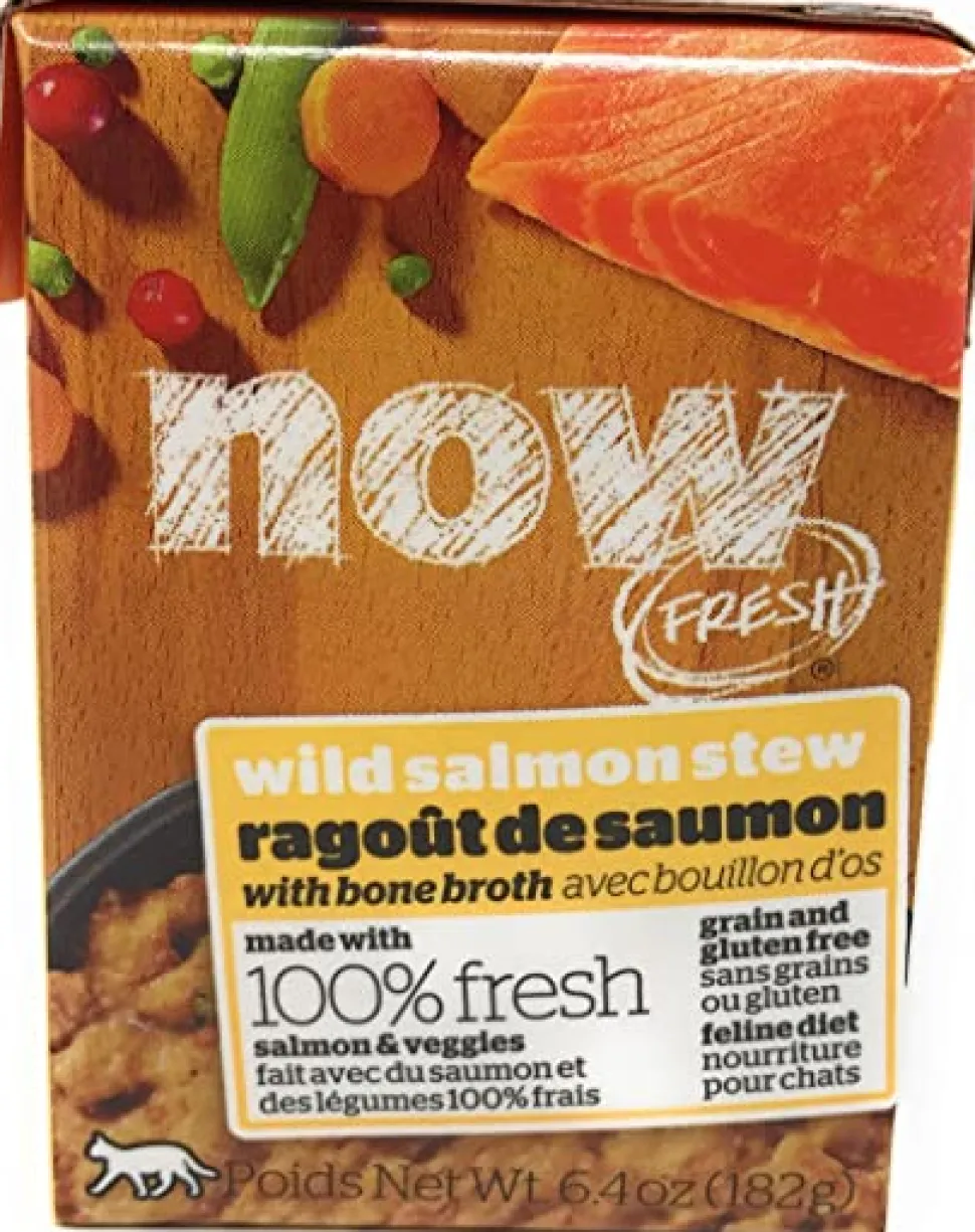 Petcurean NOW FRESH Grain-Free Wild Salmon Stew Wet Cat Food - 6.4 oz - Case of 24