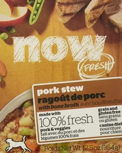 Petcurean NOW FRESH Grain-Free Pork Stew Wet Dog Food - 12.5 oz - Case of 12