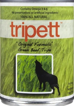 Petkind Tripett Green Beef Tripe Canned Dog Food - 13 Oz - Case of 12