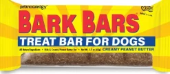 Petknowledgy Bark Bars Peanut Butter Dog Biscuits Treats - Bulk Buy - 1.5 Oz - Case of 24