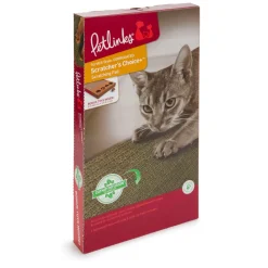 Petlinks Scratcher's Choice+ Corrugate Cat Scratcher with Infused Catnip and Toy - Brown