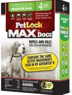 Petlock Ultra Flea & Tick Control for Dogs - 11 - 20 Lbs - 4 Pack