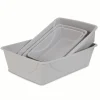 Petmate Basic Cat Litter Pan Mouse - Gray - Small