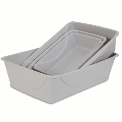 Petmate Basic Cat Litter Pan Mouse - Gray - Small