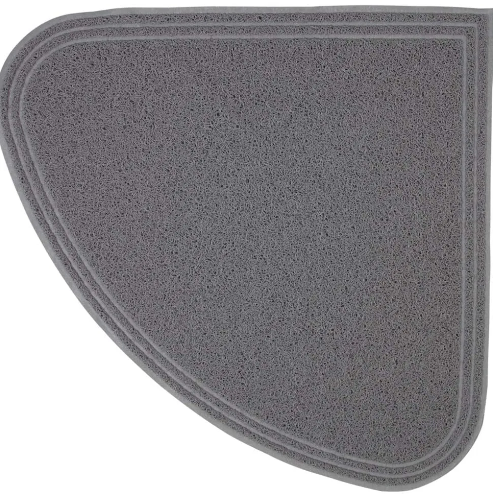Petmate Corner Cat Litter Mat Gray - One Size