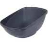 Petmate Hi-Back Open Cat Litter Pan Blue Steel - Jumbo
