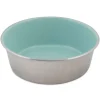 Petmate Painted Stainless Steel Bowl Eggshell Blue - 8 Cup