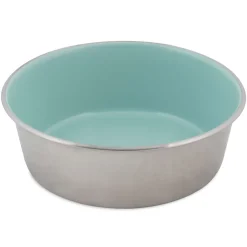 Petmate Painted Stainless Steel Bowl Eggshell Blue - 8 Cup