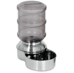 Petmate Replenish Waterer Stainless Steel Stainless Steel/Smoke - Small