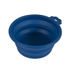 Petmate Silicone Round Travel Pet Bowl Navy Blue - Small