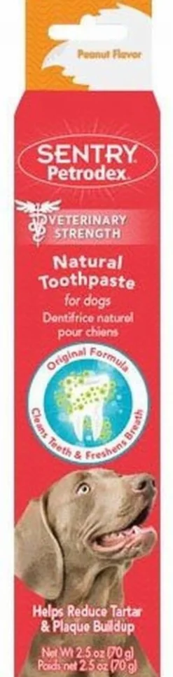Petrodex Natural Dental Care Kit for Dogs Peanut Flavor - Toothpaste - 2.5 Oz
