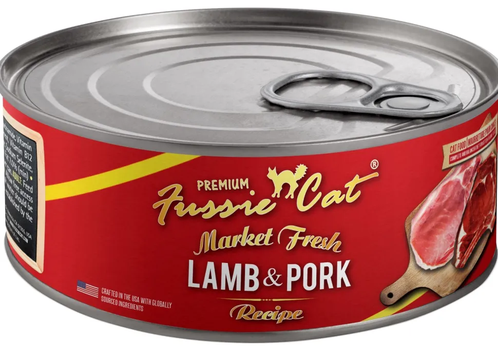 Pets Global Fussie Cat Lamb & Pork Market Fresh Canned Cat Food - 5.5 Oz - Case of 24