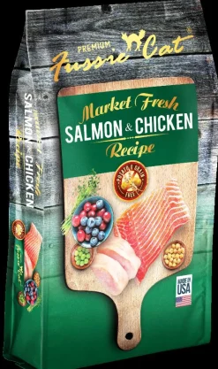 Pets Global Fussie Cat Market Fresh Salmon & Chicken Formula Dry Cat Food - 2 lb Bag