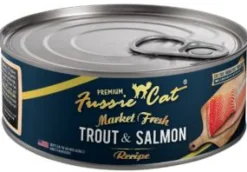 Pets Global Fussie Cat Trout & Salmon Market Fresh Canned Cat Food - 5.5 Oz - Case of 24