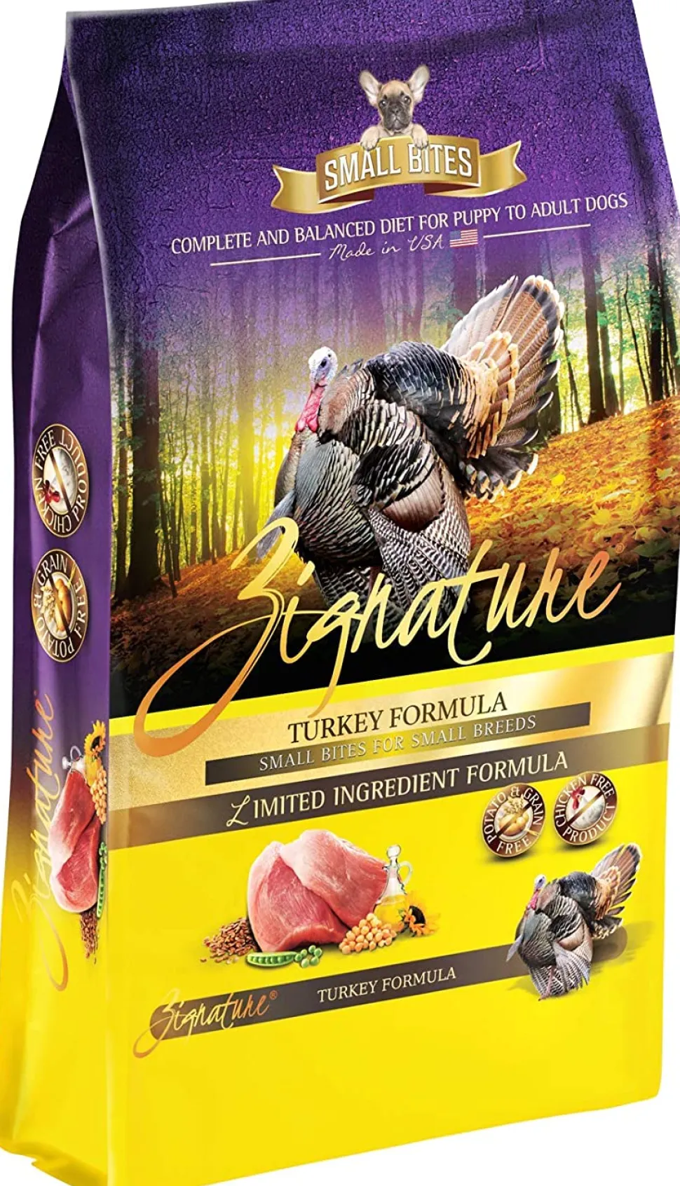 Pets Global Zignature Turkey Formula Small Bites Dry Dog Food - 4 lb Bag